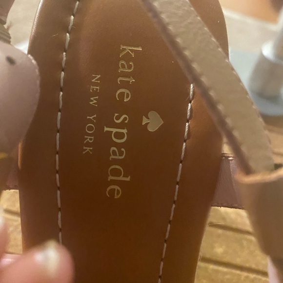 Kate Spade Beacon Gold Glitter Espadrilles Wedge Sandals Size 8.5M Great shape - Picture 9 of 12